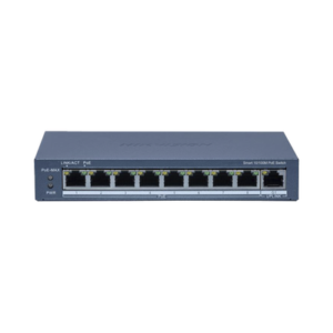 ds-3e1309p-ei Switch PoE+ / Monitoreable / 8 Puertos 10/100 Mbps PoE+ / 1 Puerto 1000 Mbps de Uplink / Configuración Nube Hik-PartnerPro / Modo Extendido hasta 300 Metros / 110 W