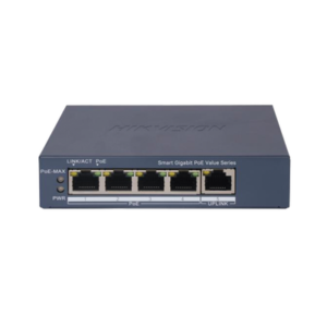 ds-3e1505p-ei-m Switch Gigabit PoE+ / Monitoreable / 4 Puertos 1000 Mbps PoE+ / 1 Puerto 1000 Mbps Uplink / Configuración Nube Hik-PartnerPro / Modo Extendido hasta 300 Metros / 45 Watts