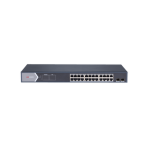 ds-3e1526p-si Switch Gigabit PoE+ / Administrable / 24 Puertos 1000 Mbps PoE+ / 2 Puertos SFP / Configuración Remota desde Hik-PartnerPro / PoE Extendido 250 Metros / 370 Watts