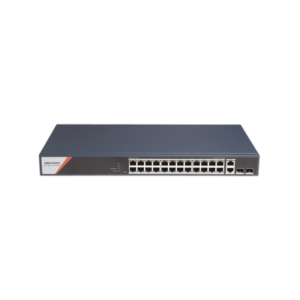 ds-3e1528hp-si-24p2t2f Switch Gigabit PoE+ / Administrable / 24 Puertos 1000 Mbps PoE+ (4 Puertos PoE++ 90 W) / 2 Puertos 1000 Mbps de Uplink / 2 Puertos SFP / Configuración Nube Hik-PartnerPro / Modo Extendido hasta 300 Metros / 370 W