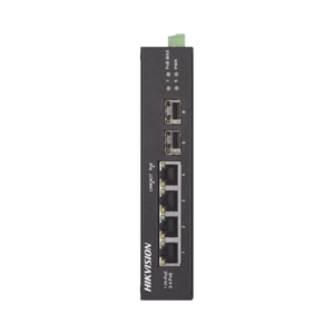 ds-3t0506hp-e-hs Switch Industrial No Administrable Gigabit / 3 Puertos Gigabit PoE+ (30 W) + 1 Puerto Gigabit PoE++ (60 W) / 2 Puertos SFP / 65 W Total / 48 a 57 VCD / Ideal para Proyectos / 300 Metros de Distancia