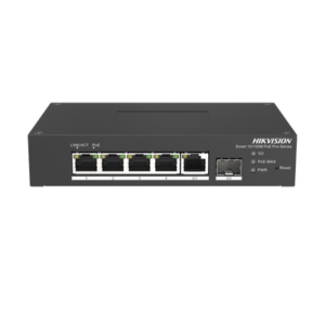 ds-3t1306p-si-hs Switch PoE+ Industrial de Escritorio / Administrable / 4 Puertos 10/100 Mbps PoE+ / 1 Puerto 1000 Mbps Uplink / 1 Puertos SFP / Configuración Nube Hik-PartnerPro / Modo Extendido hasta 300 Metros / 60 Watts