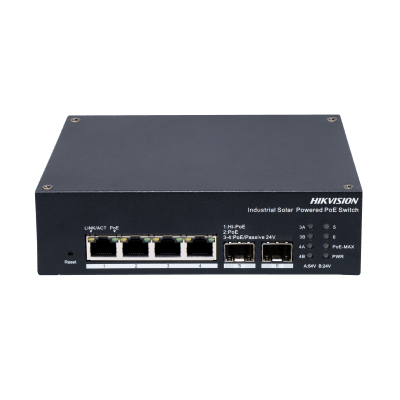ds-3t1506hp-ei-ups Switch Industrial con UPS / Administrable Gigabit / 3 Puertos Gigabit PoE+ (30 W) + 1 Puertos Gigabit PoE++ (90 W) / 2 Puertos SFP / 120 W Total / 48 a 57 VCD / Ideal para Proyectos / 300 Metros de Distancia