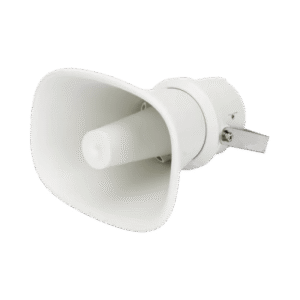 Altavoz Tipo Trompeta | 5 Watts - 30 Watts | Color Blanca | 100 V / 70 V | Material ABS | IP65 | Requiere amplificador