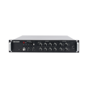 Amplificador de Red |  4 Zonas de 250W | 100V/70v | Calendarización de eventos | Biblioteca de Materiales de Audio | Entrada de Alarma | Hik-Connect /Hikcentral profesional