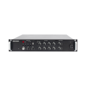 Amplificador de Red | 2 zonas de 250W  | 100V/70V | Calendarización de eventos | Biblioteca de Materiales de Audio | Entrada de Alarma | Hik-connect /Hikcentral profesional