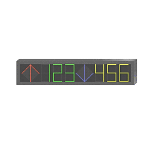 Panel LED de Estacionamiento Hikvision / 6 Dígitos con 2 Flechas / 7 Colores RGB / Comunicación RS485 y RJ45 / Display en Tiempo Real / Iconos Especiales / Montaje por Suspensión