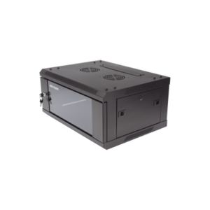 ds-xs6404-s-b Gabinete para Montaje en Pared - Piso / Puerta de Cristal Templado / Cuerpo Fijo / 4 Unidades de Rack / 19" / Fabricado en Acero