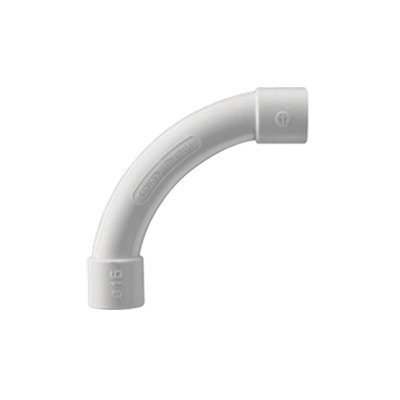 dx-40-120 Curva de radio estrecho para tubería rígida, recomendado para cables de datos, PVC Auto-extinguible, de 20 mm