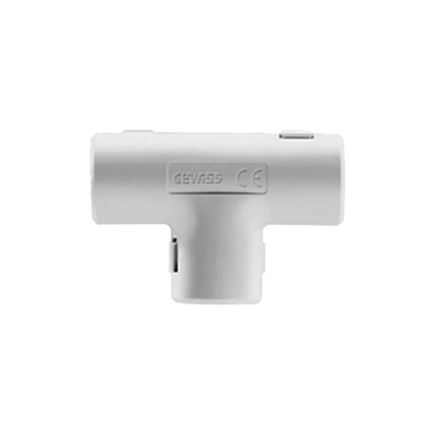 dx-40-220 Unión en "T" para tubería rígida, recomendado para cable eléctrico, PVC Auto-extinguible, de 20 mm