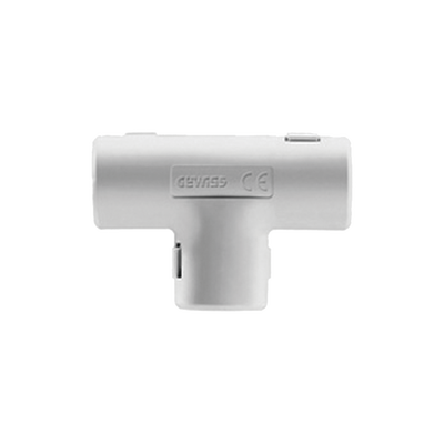 dx-40-225 Unión en "T" para tubería rígida, recomendado para cable eléctrico, PVC Auto-extinguible, de 25 mm