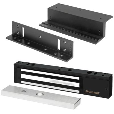 e941sb600pq-kitz Kit Para Control de Acceso Incluye Chapa Magnética de 600 Lbs / Montaje En Z y L / Uso Interior / Certificación UL / Color Negro / Diseño Elegante