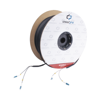 ef-200-lc Carrete de Fibra Óptica Monomodo con Conectores LC-LC Duplex, Reforzada con Kevlar, de 200 Metros (656.17 Pies), Para Instalaciones Subterráneas por Tubería