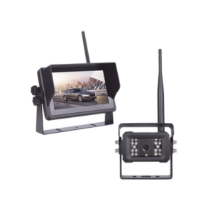 Sistema Profesional Inalámbrico de Cámara de Reversa Infrarroja y Monitor Touch de 7" para Vehículos de Trabajo y Montacargas