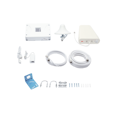 ep20m-5b-fk Kit Amplificador de Señal Celular 2G, 3G, 4G y 5G / Mejora llamadas convencionales y VoLTE / Amplifica señal de TELCEL, AT&T, MOVISTAR, BAIT,DiRi y más / Cubre hasta 300 m² con una antena y hasta 900 m² con 3 antenas.
