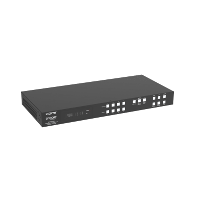 eppmxb44vw Switch de Video Matrix 4x4 HDMI 2.0 | 18Gbps Ancho de Banda | 4K2K@60Hz Resolución | 4 Entradas 4 Salidas HDMI | Audio LPCM y Dolby Digital | Control TCP-IP y RS-232 | Conectores Phoenix para Audio | Metal Enclosure