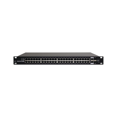 es-48-500w Switch EdgeMAX Administrable de 48 Puertos Gigabit con PoE+/PoE Pasivo 24V + 2 Puertos SFP + 2 Puertos SFP+, 500 W