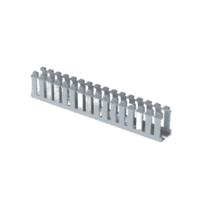 Canaleta Ranurada de PVC sinTapa, Tipo F, 23.6 mm de Ancho, 39.9 mm de Alto y 1.8 m de Largo, Color Gris