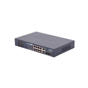 fgsd-1022vhp Switch PoE+ / Distancia 250 Metros / 8 Puertos + 2 Combo TP/SFP Gigabit y Pantalla LCD Para Monitoreo