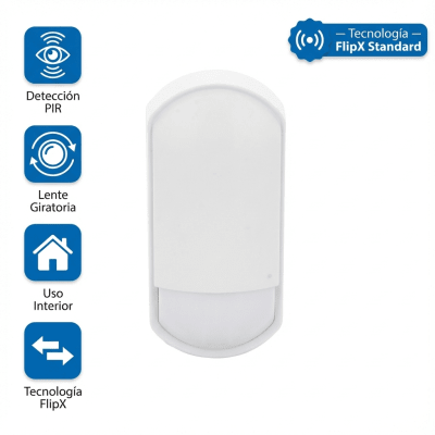 flx-s-st Detector de Movimiento Pasivo / FlipX Standard detector PIR para interior con lente giratoria