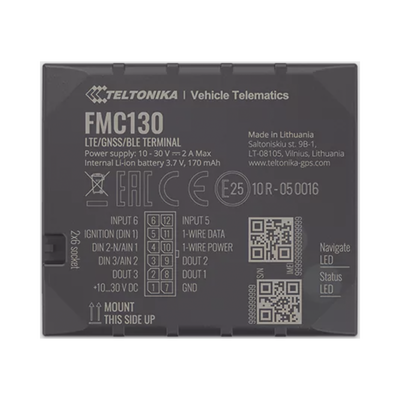 fmc130 Profesional Rastreador Vehicular (GPS) 4G LTE CAT 1 y 2G / Identificación de Conductores / Bloqueo Remoto / Detección de Jammer / Sensores Bluetooth / Múltiples I/O