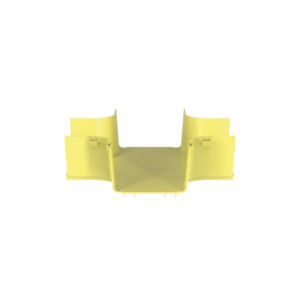 Accesorio de 4 Vías Horizontal, Con Ángulos a 90º, Para Canaletas FiberRunner™ 6X4, Color Amarillo