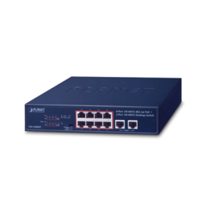 fsd-1008hp Switch de Escritorio de 8 Puertos 10/100TX 802.3at PoE+ / 2 Puertos 10/100TX / 120W PoE Budget / Modos Standard, VLAN y Extendido / Distancia Extendida Hasta 250m