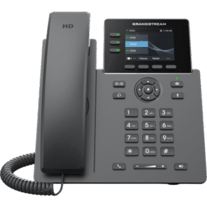Teléfono IP Grado Operador / 3 Líneas / 12 Botones Virtuales Multiuso / Pantalla LCD 2.8 Pulgadas / Puertos Gigabit con PoE / Audio HD / Compatible con GDMS