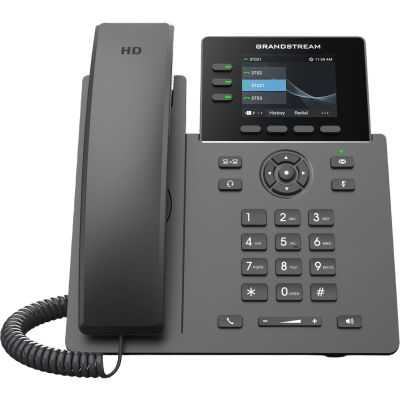 grp2611g Teléfono IP Grado Operador / 3 Líneas / 12 Botones Virtuales Multiuso / Pantalla LCD 2.8 Pulgadas / Puertos Gigabit con PoE / Audio HD / Compatible con GDMS
