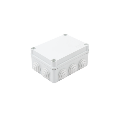 gw-44-026 Caja Estanca de PVC Para Derivación y Conexión, 10 Entradas, Tapa con Tornillo de 1/4" de Vuelta, 150x110x70 mm (Área interna), Uso Exterior IP55, Material que no Propaga el Fuego y Libre de Hálogenos