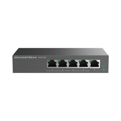 gwn7700p Switch PoE+ Gigabit No Administrable / 5 puertos 10/100/1000 Mbps / 4 puertos PoE+ / hasta 60W