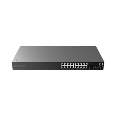 gwn7802 Switch Gigabit Administrable / 16 puertos 10/100/1000 Mbps + 4 Puertos SFP Uplink / Compatible con GWN Cloud.