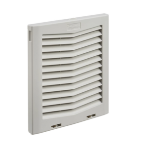 hg1000404 Rejilla de Escape Para Ventilador con Filtro HG, Protección IP54, Compatible con Ventiladores HF10 de 10 in, De Plástico, Color Gris Claro