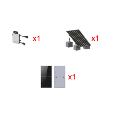 hms500kit1 Kit Solar Interconexion / 500 W 220Vca / Microinversores HOYMILES / Montaje Incluido