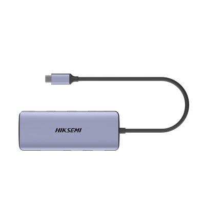 hs-hub-ds8 Hub (Adaptador) USB - C / 8 en 1 / 1 Salida HDMI (4K) / 1 Salida USB 2.0 / 3 Salidas USB 3.0 / 1 Salida SD (Memoria SD) / 1 Salida TF (Micro SD) / 1 Entrada USB - C (Carga Rapida / 100 Watts)