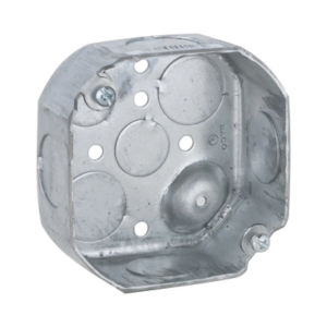 hub-127 Caja Octagonal de 4" / Profundidad 1 1/2" / 4 Entradas de 3/4" y 4 Entradas de 1/2" / Troquelada.
