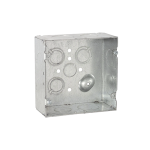 hub-265 Caja Cuadrada 4 11/16" x 4 11/16"/ Profundidad 2- 1/8"/ 4 Entradas 1", 4 Entradas 3/4", 1 Entrada 1/2" y 3 TKO (1/2"-3/4").