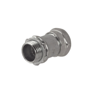 hub-2904 Conector Recto Compresión de Acero Galvanizado para Pared Delgada de 1" .