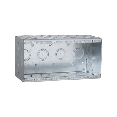 hub-698 Caja Multigang de 4 Gangs/ Profundidad de 3-1/2 Pulgadas (8.89 cm)/ 24 Entradas de 1/2 - 3/4 Pulgadas (1.27 - 1.91 cm)