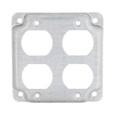 hub-907c Cubierta de 4" para 2 Contactos Dúplex.