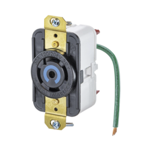 Receptáculo de Media Vuelta Industrial 30 A 120/208 V CA/ Nema L21-30R /Color Negro
