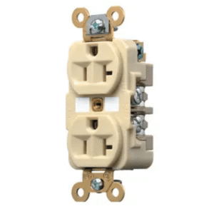 hub-hbl5362i Contacto Dúplex 20 A 125 V / 2 Polos 3 Hilos / Color Marfil /Nema 5-20R /Grado Industrial.