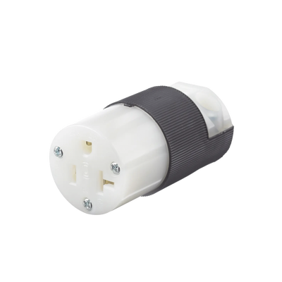 hub-hbl5369c Conector Entrada Recta/ 20 A 125V/ 2 Polos 3 Hilos/ Nema 5-20 R/ Grado Industrial- Comercial / Color Negro-Blanco.