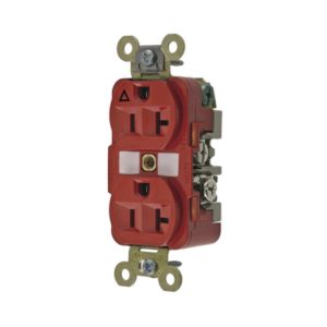 hub-ig5362r Contacto Dúplex Conexión a Tierra Aislada/ 20 A 125 V/ 2 polos 3 Hilos/ Color Rojo/ Nema 5- 20R/ Grado Industrial.