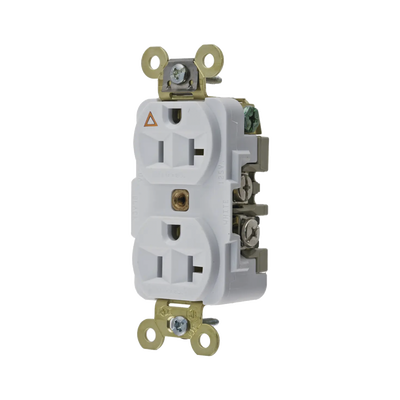 hub-ig5362w Contacto Dúplex Conexión a Tierra Aislada/ 20 A 125 V/ 2 polos 3 Hilos/ Color Blanco/ Nema 5- 20R/ Grado Industrial.