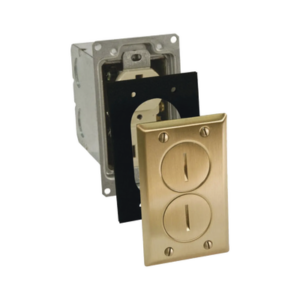 hub-rf6500-br Kit de Caja de Piso con Receptaculo de 15A 125V/ Acabado Latón.