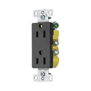 hub-rrd-15bk Contacto Duplex Decorador 15A 125V / 2 Polos 3 Hilos/ Nema5-15R / Color Negro.