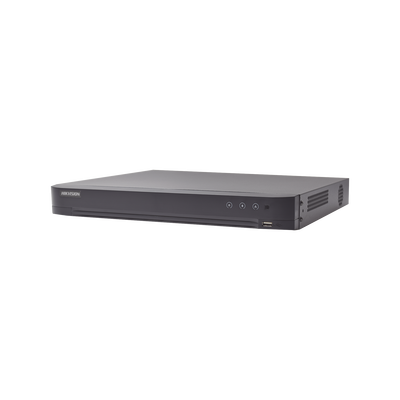 ids-7208huhi-m1-xt DVR 8 Canales TURBOHD + 8 Canales IP / 8 Megapixel (4K) / Audio de dos vías por Coaxitron / ACUSENSE / Reconocimiento Facial / 1 Bahía de Disco Duro / Salida de Video en 4K / H.265+