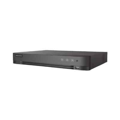 ids-7216hqhi-m1-xt DVR 16 Canales TURBOHD + 8 Canales IP / 5 Megapixel Lite - 3K Lite / Audio de Dos Vías por Coaxitron / Reconocimiento Facial / ACUSENSE (Evita falsas alarmas) / 1 Bahía de Disco Duro / Salida de Video en Full HD