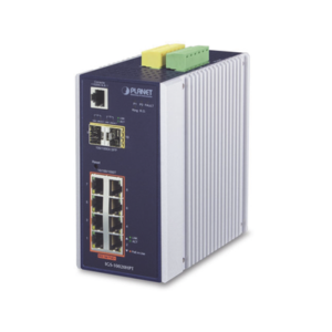 igs-10020hpt Switch Industrial Administrable Capa 2, 8 puertos PoE Gigabit 802.3af/at, 2 Puertos SFP de 1 / 2.5 Gigabit, Entrada de Voltaje Secundaria para Fuente Redundante